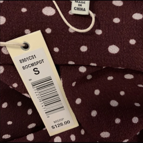 NWT Max Studio Ruffle Dot Wrap Dress Small S - Picture 6 of 6